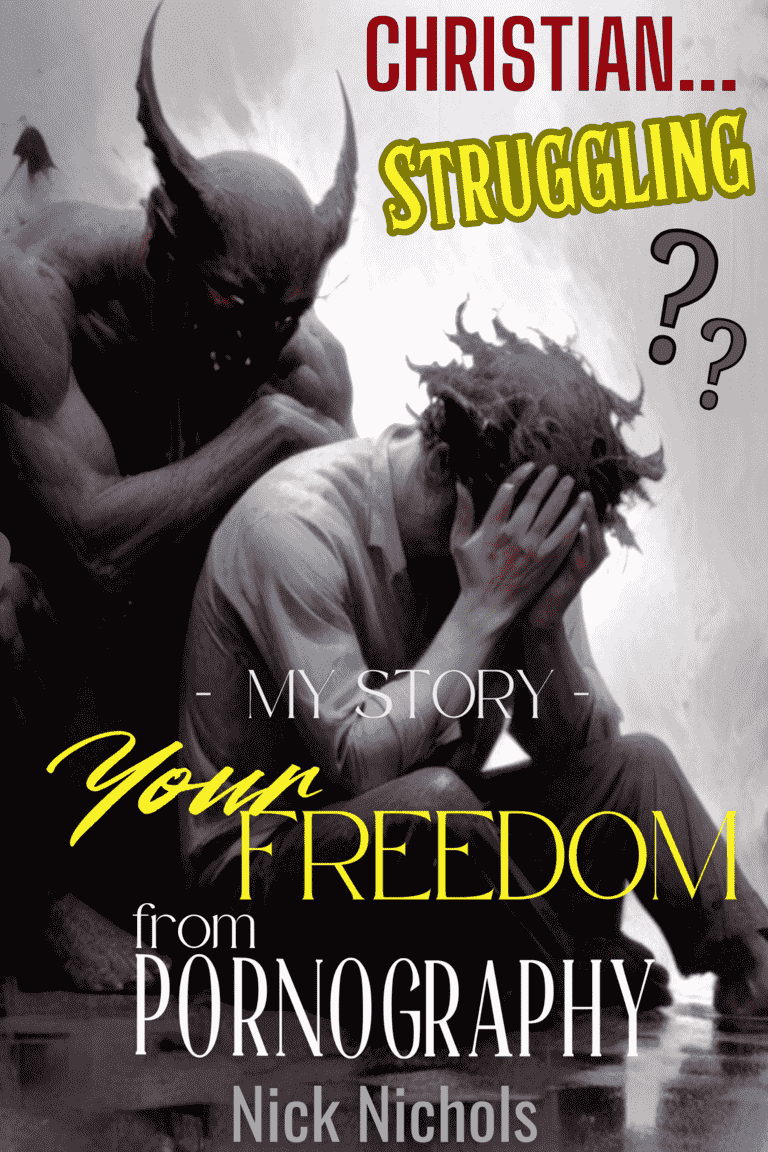 Satan whispering to young boy that he can't quit porn.